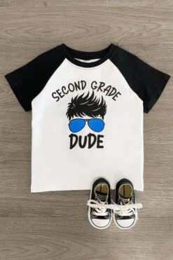 "Pre-K - 3rd Grade Dude" White & Black Top 12 "Pre-K - 3rd Grade Dude" White & Black Top -Children's boutique clothing 2ndgrade