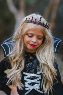 Black & Gold Vampire Queen Tiara -Children's boutique clothing BU2A0323