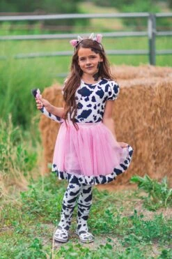 Pink Cow Costume - 5 Piece Set 26 Pink Cow Costume - 5 Piece Set -Children's boutique clothing BU2A0419