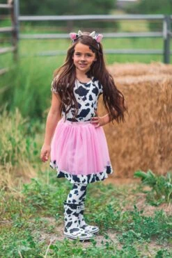 Pink Cow Costume - 5 Piece Set 22 Pink Cow Costume - 5 Piece Set -Children's boutique clothing BU2A0641