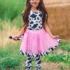 Pink Cow Costume - 5 Piece Set 2 Pink Cow Costume - 5 Piece Set -Children's boutique clothing BU2A0822