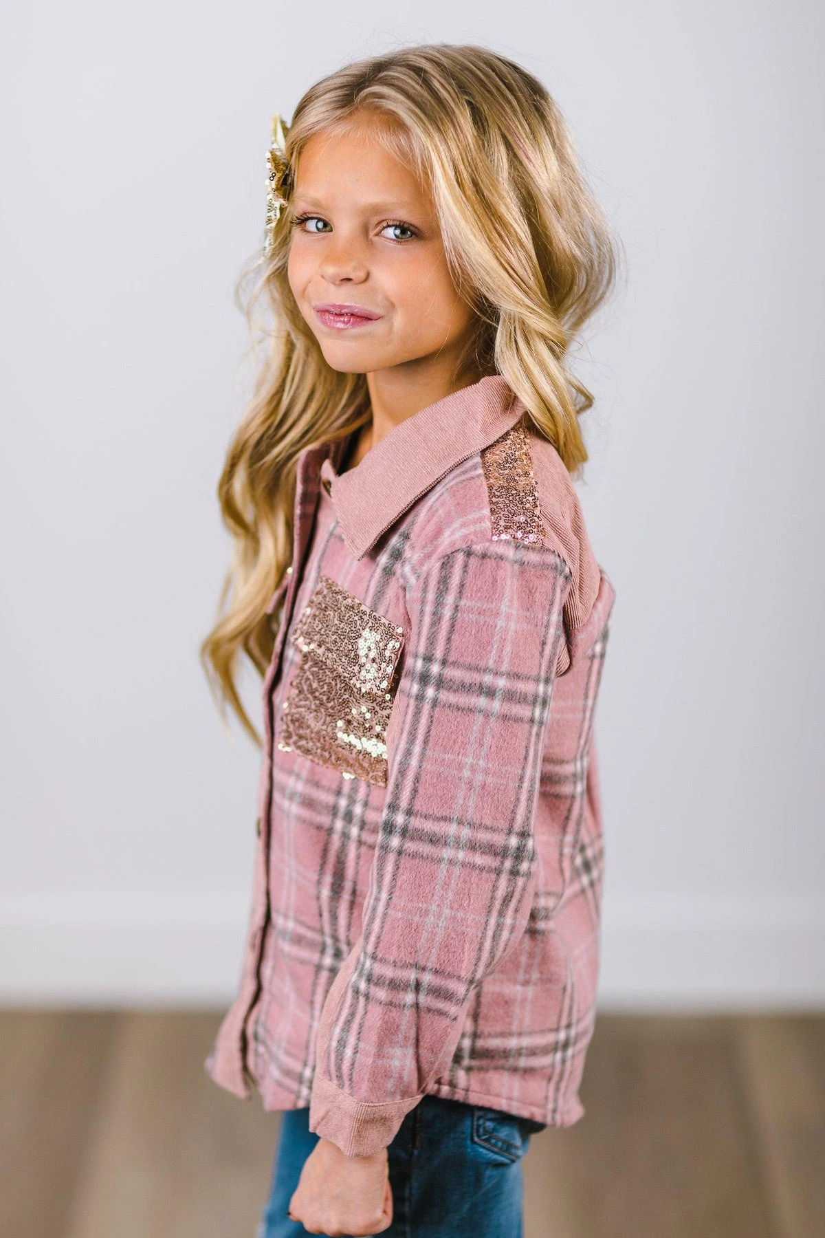 Pink & Gray Plaid Shacket 9 Pink & Gray Plaid Shacket - Image 7