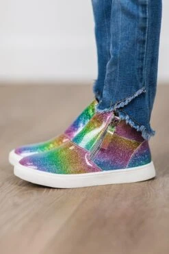 Rainbow Glitter Booties 7 Rainbow Glitter Booties -Children's boutique clothing BU2A1422