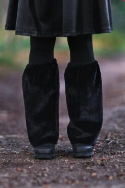 Mom & Me - Fuzzy Black Leg Warmers -Children's boutique clothing BU2A2266