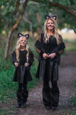 Mom & Me - Fuzzy Black Vest 8 Mom & Me - Fuzzy Black Vest -Children's boutique clothing BU2A2609
