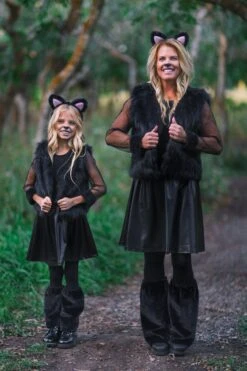Mom & Me - Fuzzy Black Vest 9 Mom & Me - Fuzzy Black Vest -Children's boutique clothing BU2A2621