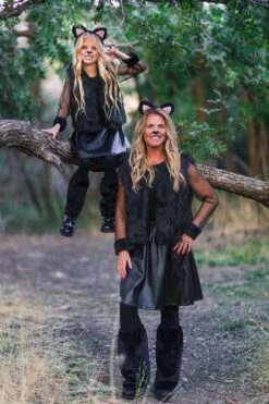 Mom & Me - Black Cat Costume Set -Children's boutique clothing BU2A2664