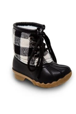 Patterned Winter Boots -Children's boutique clothing BW Plaid Boot
