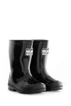 Sparkle In Pink Premium Glitter Boots -Children's boutique clothing BlackGlitter