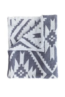 Cozy Throw Blankets -Children's boutique clothing Blankets Grey Aztec