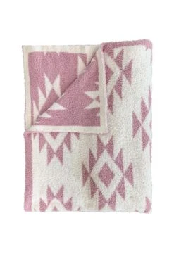 Cozy Throw Blankets -Children's boutique clothing Blankets Pink Aztec