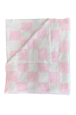 Cozy Throw Blankets -Children's boutique clothing Blankets Pink Checkered
