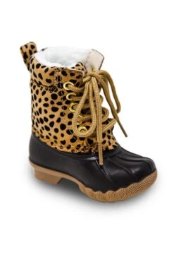 Patterned Winter Boots -Children's boutique clothing Cheetah Dot Boot