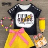 "Pre-K - Fifth Grade Sassy Pants" Pencil Short Set 1 "Pre-K - Fifth Grade Sassy Pants" Pencil Short Set -Children's boutique clothing Composition Grade