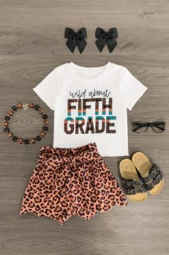 "Wild About Pre-K - 5th Grade" Leopard Short Set 17 "Wild About Pre-K - 5th Grade" Leopard Short Set -Children's boutique clothing Fifth grade 9235adbb df6d 485d 9ee8 e5543c909e43