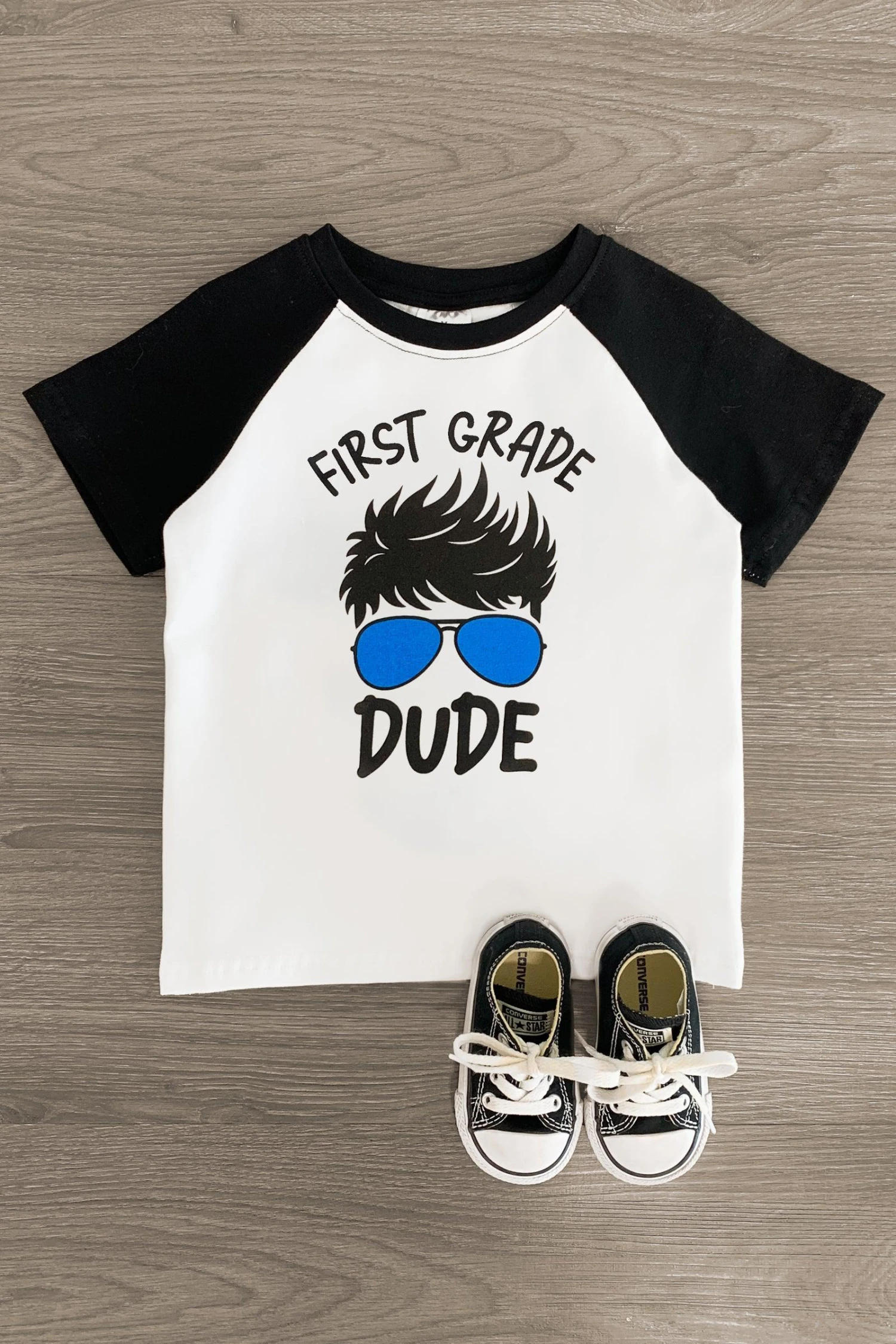 "Pre-K - 3rd Grade Dude" White & Black Top 6 "Pre-K - 3rd Grade Dude" White & Black Top - Image 4