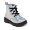 Holographic Lace-Up Combat Boots -Children's boutique clothing Holographic Boot