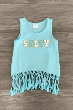 Mom & Me - "Salty" Chenille Patch Tank Top -Children's boutique clothing IMG 0170 Edit