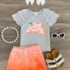 "Just Peachy" Ombre Denim Short Set 2 "Just Peachy" Ombre Denim Short Set -Children's boutique clothing IMG 0306 Edit