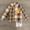 Brown Button Up Flannel 1 Brown Button Up Flannel -Children's boutique clothing IMG 0517 Edit
