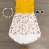 White & Mustard Floral Hi-Low Dress -Children's boutique clothing IMG 0957 Edit