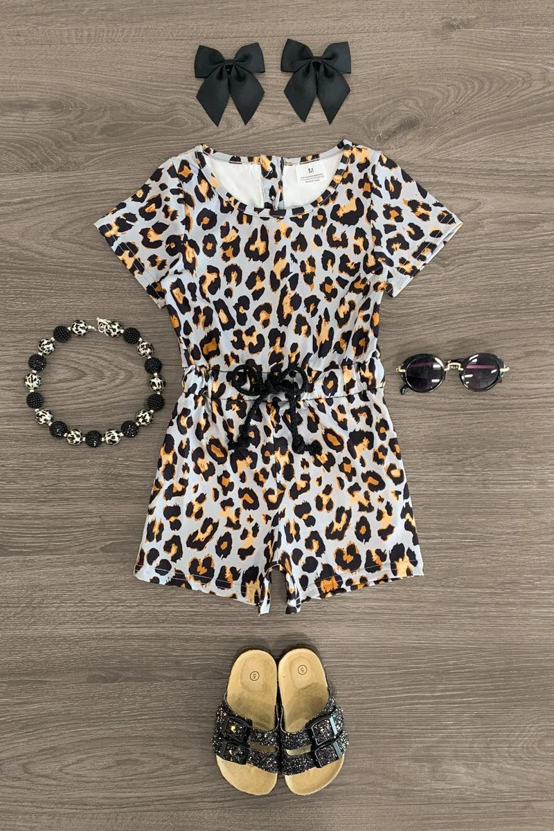 Gray Leopard Romper 3 Gray Leopard Romper