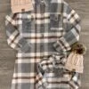 Mom & Me - Gray & Brown Flannel Shacket 1 Mom & Me - Gray & Brown Flannel Shacket -Children's boutique clothing IMG 1390 Edit