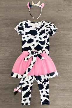Pink Cow Costume - 5 Piece Set 29 Pink Cow Costume - 5 Piece Set -Children's boutique clothing IMG 1401 Edit
