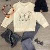 Cream Dancing Skeletons Long Sleeve Top -Children's boutique clothing IMG 1492 Edit