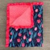 Pink Tulip Minky Blanket 2 Pink Tulip Minky Blanket -Children's boutique clothing IMG 1914 Edit