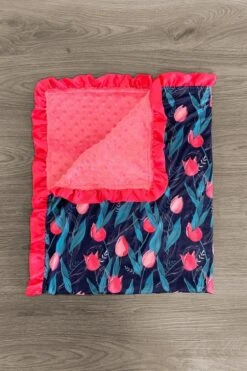 Pink Tulip Minky Blanket