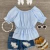 Light Blue Distressed Denim Short Set 2 Light Blue Distressed Denim Short Set -Children's boutique clothing IMG 2186 Edit