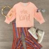 "Be Kind" Striped Bell Bottom Set -Children's boutique clothing IMG 2658 Edit