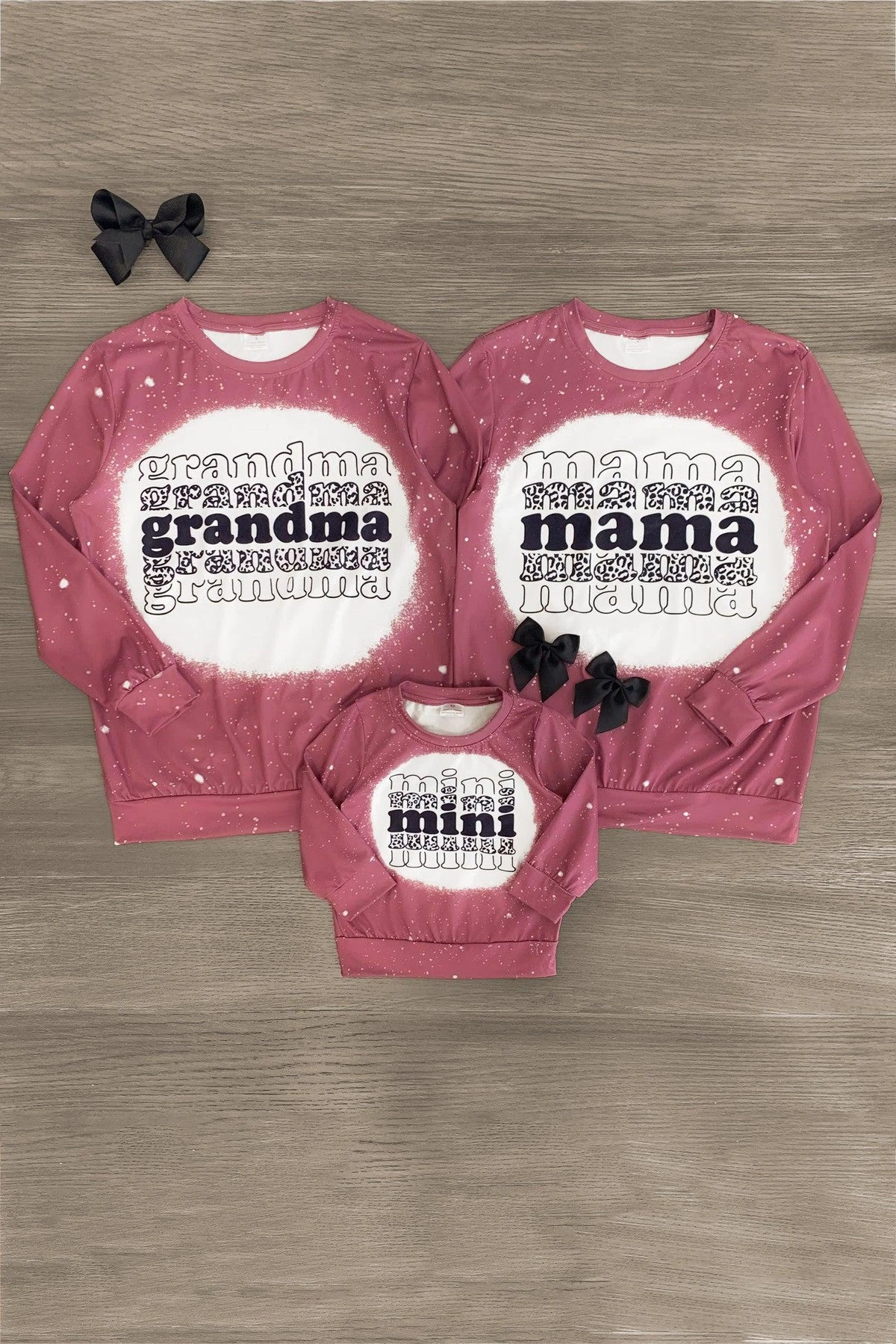 Mom & Me - "Grandma, Mama & Mini" Long Sleeve Top 3 Mom & Me - "Grandma, Mama & Mini" Long Sleeve Top