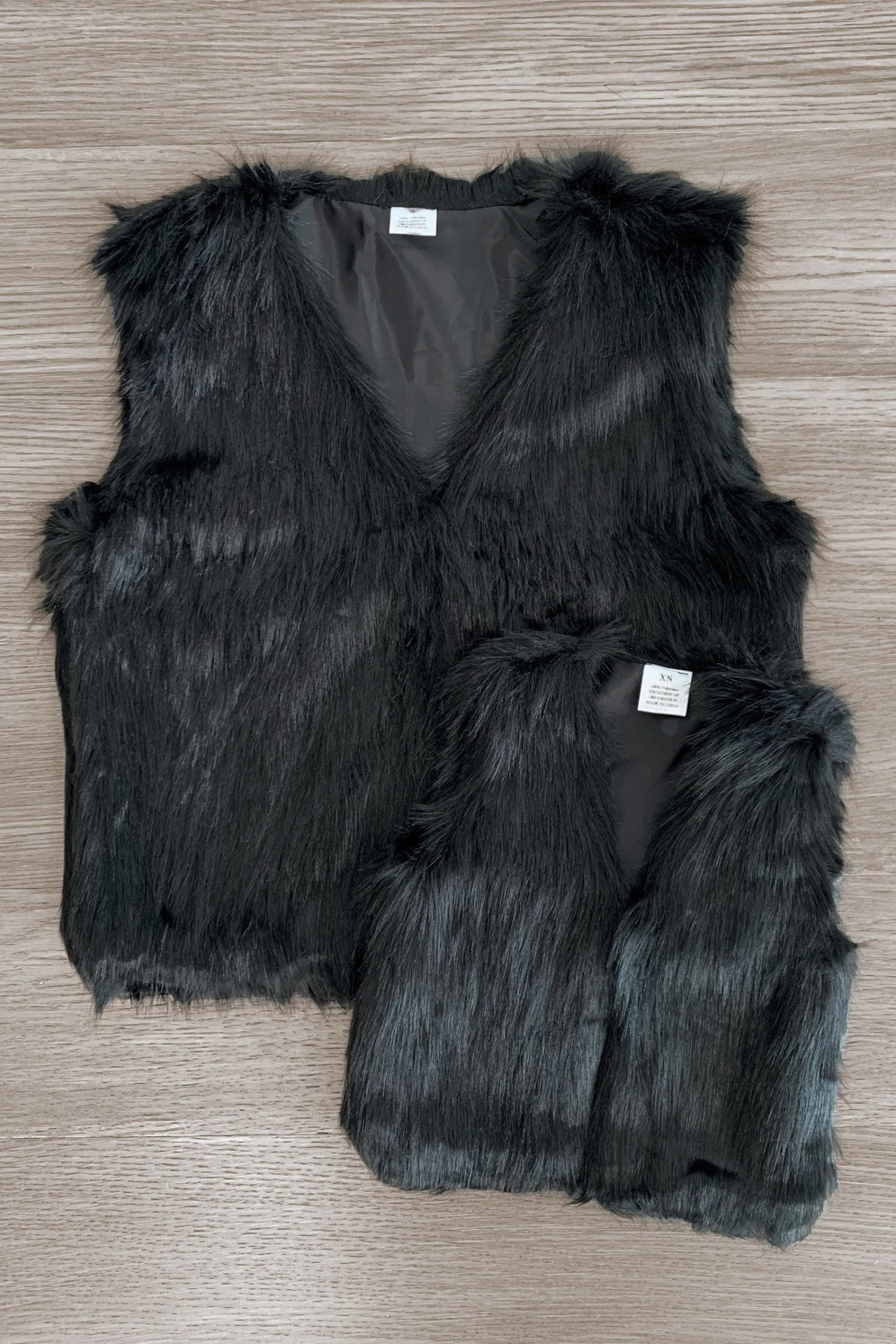 Mom & Me - Fuzzy Black Vest 3 Mom & Me - Fuzzy Black Vest