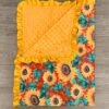 Sunflower Floral Minky Blanket