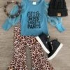 "Little Miss Sassy Pants" Leopard Bell Bottom Set -Children's boutique clothing IMG 3607 Edit
