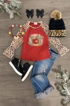 "Joy" Glitter Cheetah Top