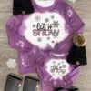 Mom & Me - "Let It Snow" Purple Top