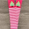 Hot Pink Striped Christmas Tree Socks -Children's boutique clothing IMG 3809 Edit