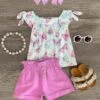 Mint & Lavender Butterfly Short Set 2 Mint & Lavender Butterfly Short Set -Children's boutique clothing IMG 3814 Edit