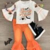 "Spooky Vibes" Denim Bell Bottom Set -Children's boutique clothing IMG 3939 Edit
