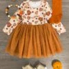 "Gobble" Thanksgiving Glitter Tutu Dress -Children's boutique clothing IMG 4358 Edit