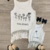 Mom & Me - "Wildflower" Gray Fringe Top -Children's boutique clothing IMG 4404 Edit