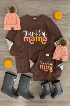 Mom & Me - "Thankful Mama & Mini" Sequin Top
