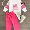 "Little Miss Sassy Pants" Pink Pant Set -Children's boutique clothing IMG 4744 Edit