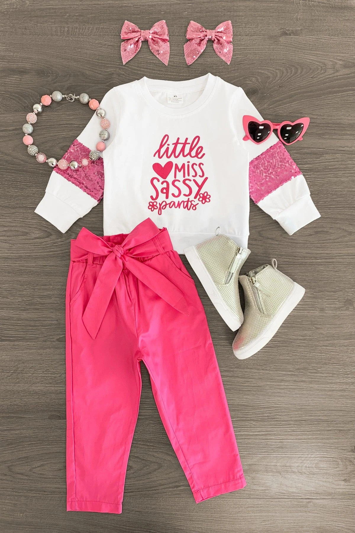 "Little Miss Sassy Pants" Pink Pant Set 3 "Little Miss Sassy Pants" Pink Pant Set
