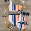 Mom & Me - Striped One Shoulder Bikini -Children's boutique clothing IMG 4826 Edit 2