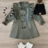 Leather Ruffle Trench Coat -Children's boutique clothing IMG 4848 Edit