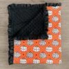 Polka Dot Pumpkin Minky Blanket 1 Polka Dot Pumpkin Minky Blanket -Children's boutique clothing IMG 4867 Edit